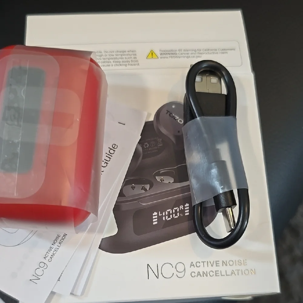 Wireless Earbuds with Charging Case - Red